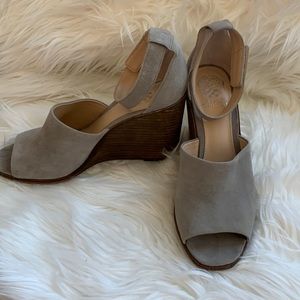 Vince Camuto wedge sandals with ankle strap